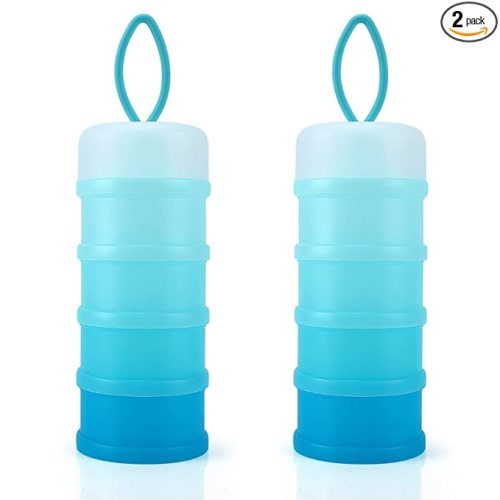 Accmor 2 Pack Baby Formula Dispenser On The Go, Stackable Formula Dispenser Formula Container to Go, Non-Spill Portable Milk Powder Kids Snack Storage Container, BPA Free