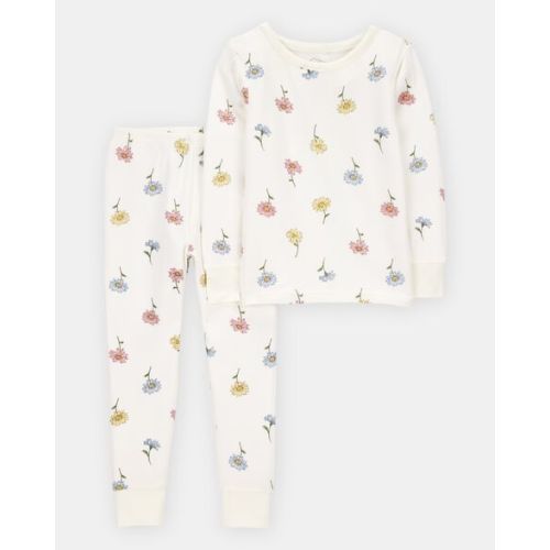 Toddler Girl Floral Print PurelySoft 2-Piece Pajamas - Ivory - Carter's | Carter's