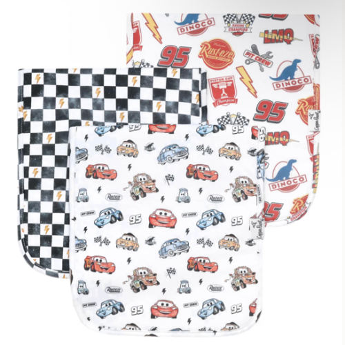 3 Pack Premium Burp Cloths - Disney Pixar Cars