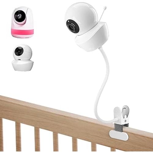 Baby Monitor Mount Stand Compatible with Babysense HD S2/ V43/Max View/VBM55TX, Baby Monitor Holder with 15.7 inches Long Gooseneck Arm, No Drill Clip Clamp Mount for Baby Sense Camera