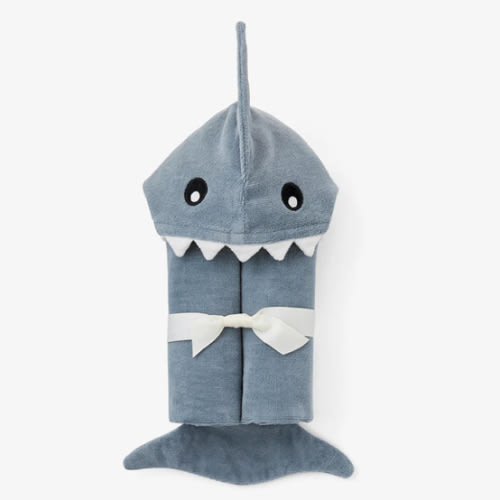 Slate Baby Shark Hooded Bath Wrap