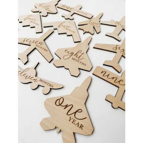 Baby Boy Nursery | Air Force Monthly Milestone Cards | Personalized Baby Shower Gift | Custom Gift for Air Force Baby | Fighter Jet Baby