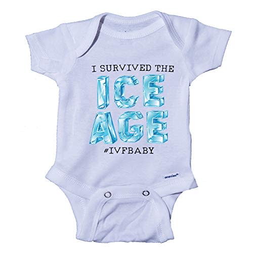 I Survived The ICE AGE #IVFBABY Infertility IVF Onesie Baby Bodysuit One-piece Romper