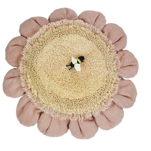 FLOOR CUSHION PINK DAISY