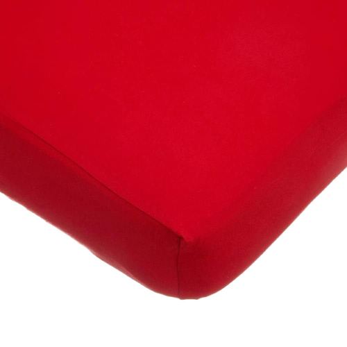American Baby Company Supreme Fitted Crib Sheet 28" x 52", Enhanced Thickness for Soft, Breathable Neutral 100% Cotton Jersey Comfort, Red, for Boys and Girls