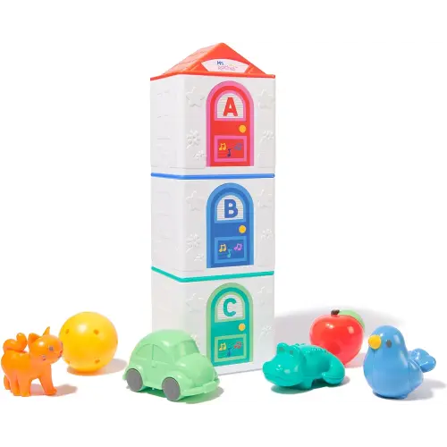 Ms. Rachel Official Learning Stacking House with 6 Surprises to Discover, Educational Toys & Toddler Toys for Girls & Boys Ages 18 Months to 3+ Years