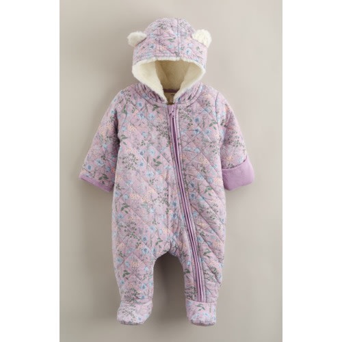 Hooded Quilted Fleece Lined Bunting, 9M