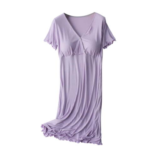 yievot Womens Maternity Nightgown with Built-in Bra Short Sleeve Nursing Dress Breastfeeding Sleepwear for Women