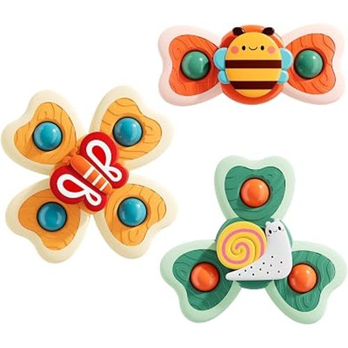 Suction Cup Spinner Airplane Travel Toys for 1 Year Old Boy Girl