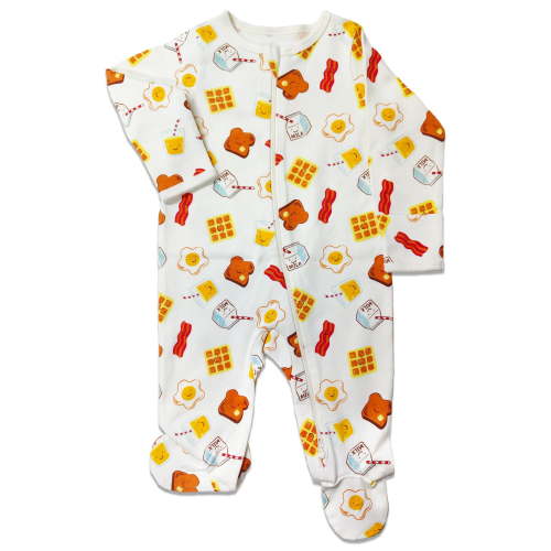 Wonder Nation Baby Gender Neutral Zip Front Footed Sleep N Play Pajamas, Sizes Preemie-6/9 Months