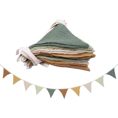 Pennant Banner Flags Room Decoration (Colorful Green Banner)