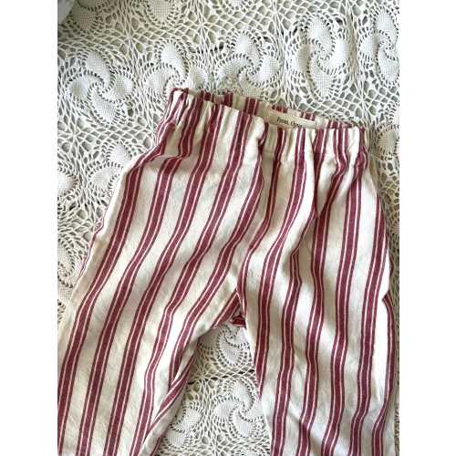 Children's Baggy Pants | Red Striped Lobster Roll Design | 100% Cotton