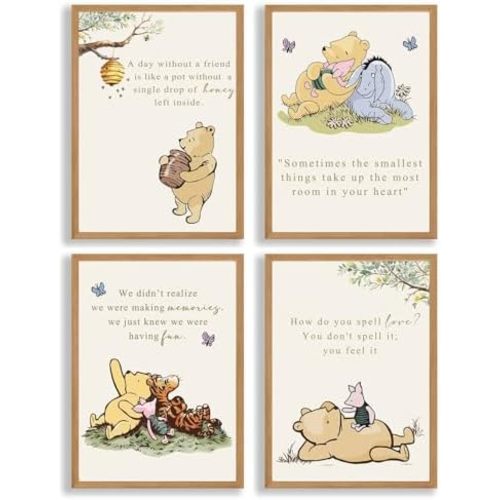 ZsaTuiy Winnie Wall Decor,the Pooh Poster,Nursary Baby Syuff -Winnie Nursery Decor Posters - Pooh Wall Decor, Winnie Baby Shower Decor, Winnie Room Decor,Green