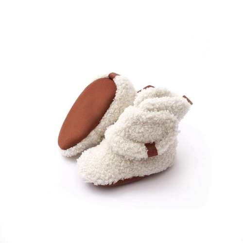 Stay on Sherpa Boots | Alabaster Adjustable Baby Booties
