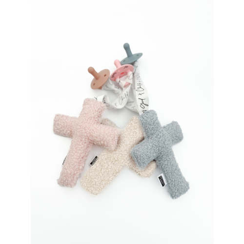 Pacifier Cross Lovey – Blue