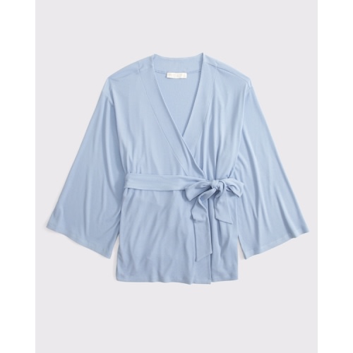 Modal-Blend Lounge Rib Wrap Top