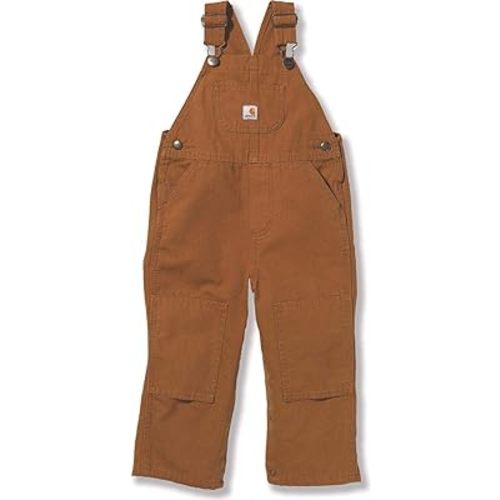 Carhartt Baby-boys Infant Washed Duck Bib Overall, Brown, 12 Mo.