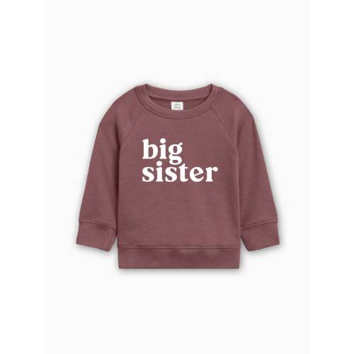 Big sister Organic Toddler Pullover (Serif) | Sister Toddler Crewneck Pullover, Matching mama and baby Sweatshirt, Custom Toddler Pullover