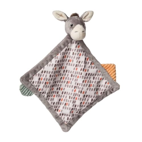 Mary Meyer Lovey Stuffed Animal Security Blanket Plush Soft Snuggle Toy, 9 x 9-Inches, Dusty Donkey