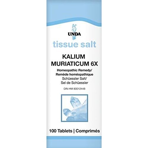 UNDA Kalium Muriaticum 6X | Homeopathic Remedy Helps Promote and Maintain Healthy Skin | 100 Tablets