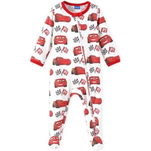 Disney Princess Stitch Cars Marvel Baby Long Sleeve Footie Romper Zipper Clothes Outfit Newborn to Infant