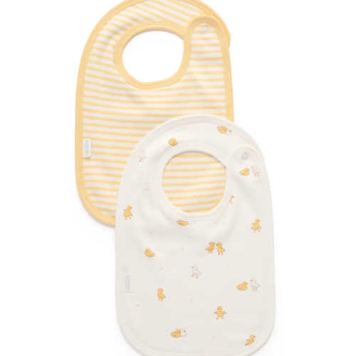 Little Ducky 2 Pack Bib - Purebaby