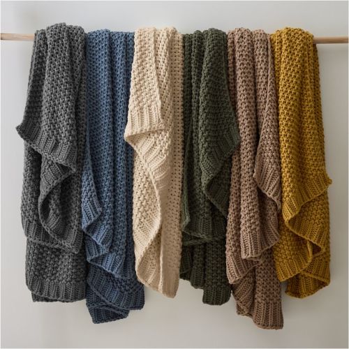 Chunky Cotton Knit Throw