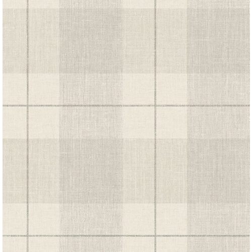 NextWall Lenox Hill Plaid Peel and Stick Wallpaper (Neutral)