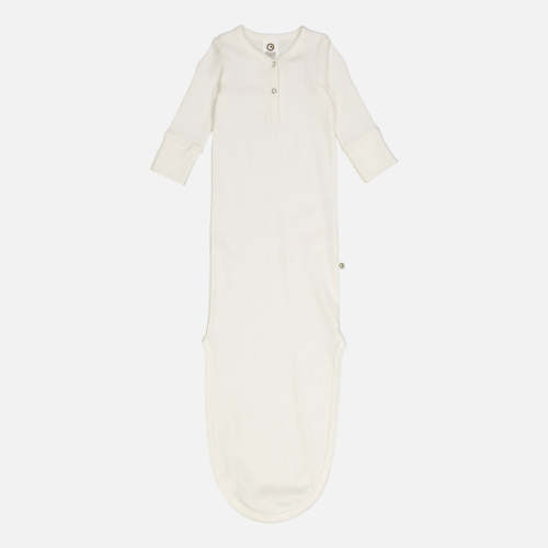 Baby Cotton Rib Knot Gown - Balsam Cream – MamaOwl