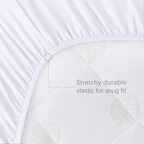 Bassinet Mattress Pad Cover Compatible with Halo BassiNest Swivel Sleeper, 2 Pack, Waterproof Quilted Ultra Soft Surface, Breathable and Easy Care