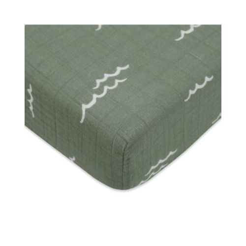 Crib Sheet in GOTS Certified Organic Muslin Cotton