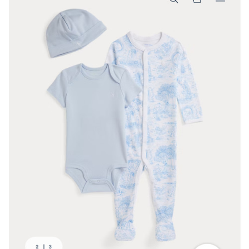 Toile Cotton 3-Piece Gift Set