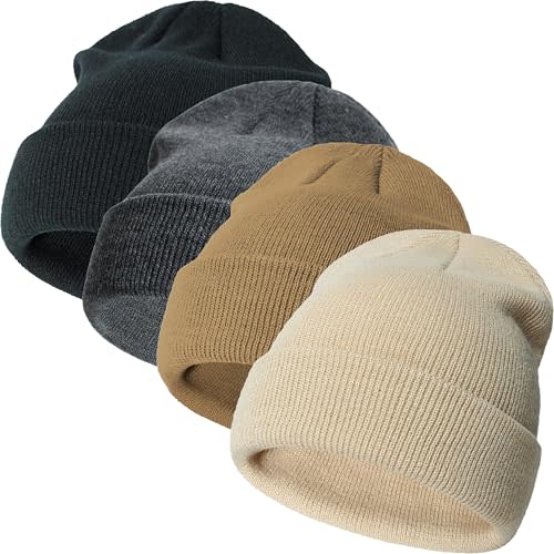 Sea Zaela 4 Packs Baby Toddler Winter Hats Infant Boys Girls Beanie Soft Knitted Hat Set