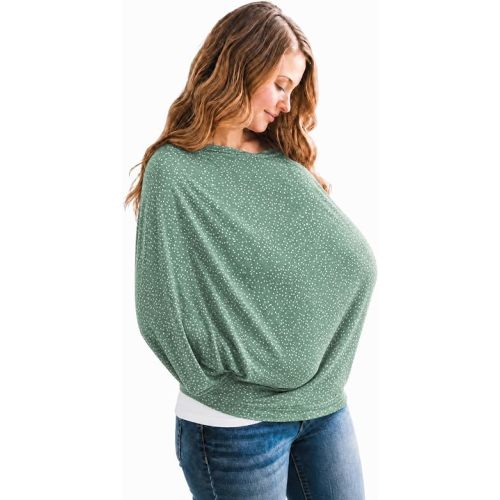 Copper Pearl Nursing Cover for Breastfeeding – Multi-Use Baby Car Seat Cover, Stroller Cover & Breast Feeding Cover Up for Women, Stretchy Breathable High Quality Cover for Boy or Girl, Juniper