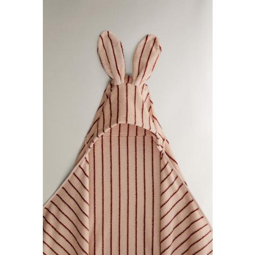 HOODED VELOUR STRIPED BATH TOWEL - Pink | ZARA United States