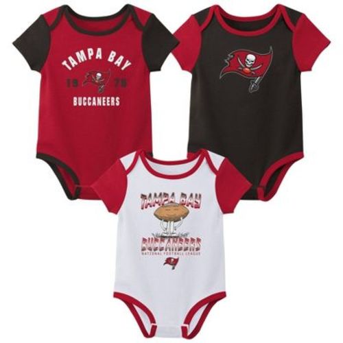 NFL Tampa Bay Buccaneers White Newest Fan 3pk Bodysuit - 3-6M
