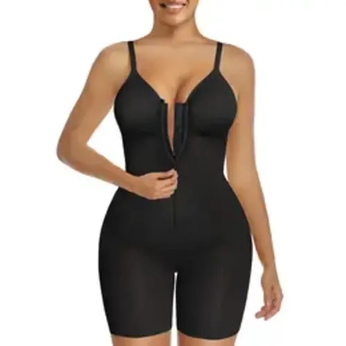 SHAPERX Postpartum Tummy Control Bodysuits Zip-Up Comfort Ultra Stretch Fabric Customizable Fit Breathable Mesh Design Comfortable Fit - TikTok Shop