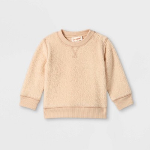 Baby Fleece Pullover Sweatshirt - Cat & Jack™ Cream Newborn