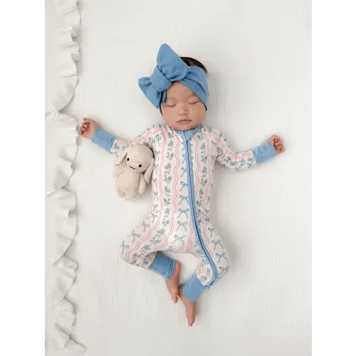 Amelia Bow Zipper Romper – In My Jammers