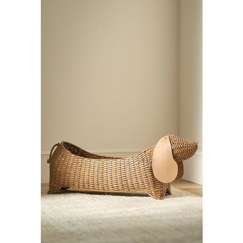 Dachshund Dog Woven Wicker Basket