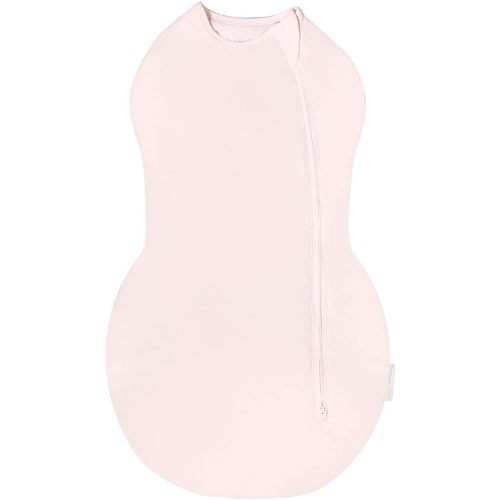 Happiest Baby Sleepea Comforter Swaddle - 100% Organic Cotton Baby Swaddle Blanket - Doctor Designed Promotes Healthy Hip Development (Rose, Small)