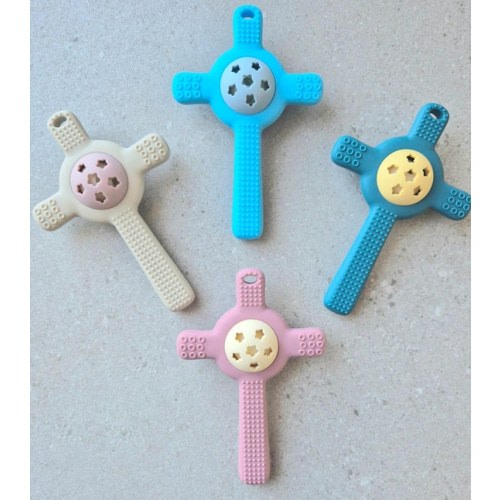 Cross Rattle Teether, Christian Rattle, Baby Teether, Silicone Teether, Baptism Gift, Baby Shower Gift - Etsy