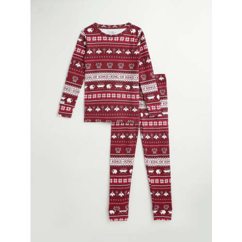 King of Kings Ruby Red PJ Long Sleeve Set Cotton – Holy Pals (size 4)