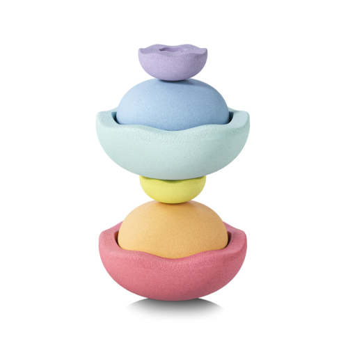 Stapelstein Balance Stepping Stones - Inside, Set of 6, Rainbow Pastel