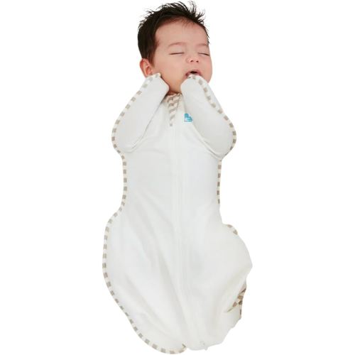 Love to Dream Organic Swaddle, Baby Sleep Sack, Swaddle Up Self-Soothing Swaddles for Newborns, Get Longer Sleep, Snug Fit Helps Calm Startle Reflex, 1.0 Tog, 5-8.5lbs., Cream