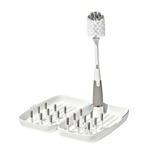 OXO Tot Portable Drying Rack with Bottle Brush, Gray, 1 Count