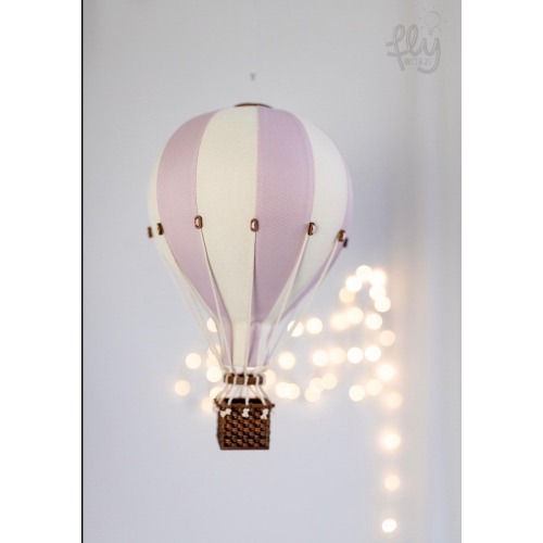 Personalized Lilac - Cream Hot Air Balloon with Custom Letter | Nursery Wall Decor | Baby Shower Gift | First Birthday | Christening
