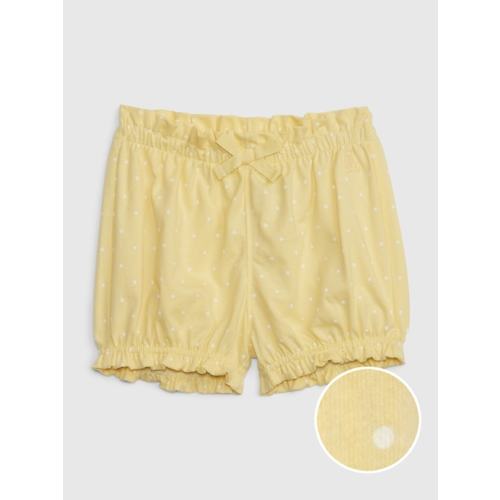Baby Organic Cotton Mix and Match Pull-On Shorts in yellow iris, size: 0-3 M