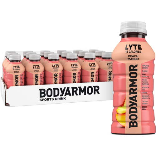 BODYARMOR LYTE Sports Drink Peach Mango, 12 fl oz, 18 Pack
