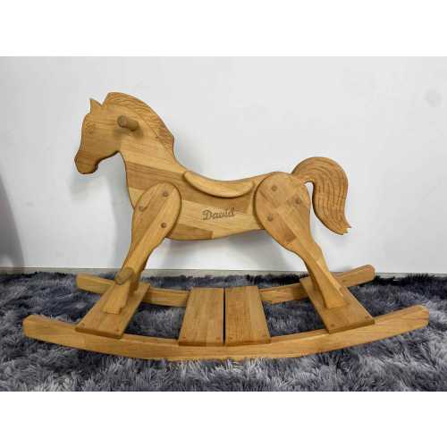 Wooden Rocking Horse Christmsd Birthday Gift for kid Montessori waldorf Personalized Classic Toy Ride On Rocking Toy Wooden carving horse